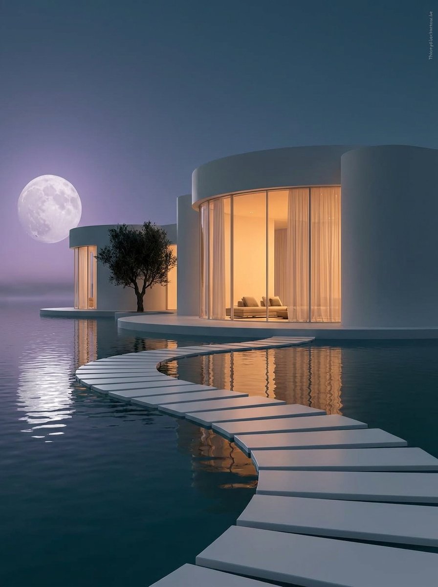 Moonlit villa — by @framepeek_com, from the Sanctuary collection